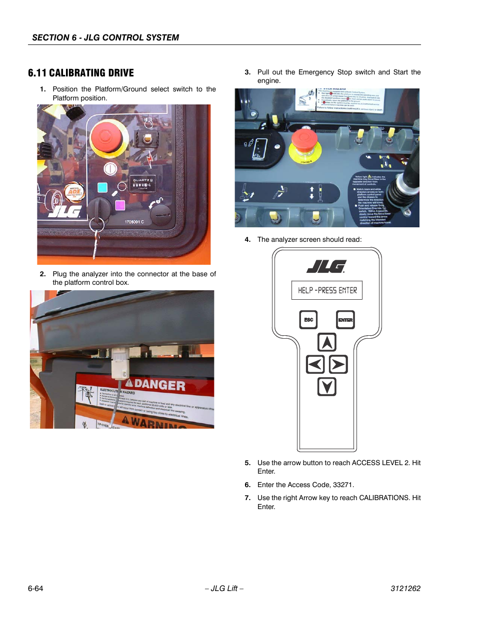 11 calibrating drive, Calibrating drive -64 | JLG 1500SJ Service Manual User Manual | Page 516 / 628