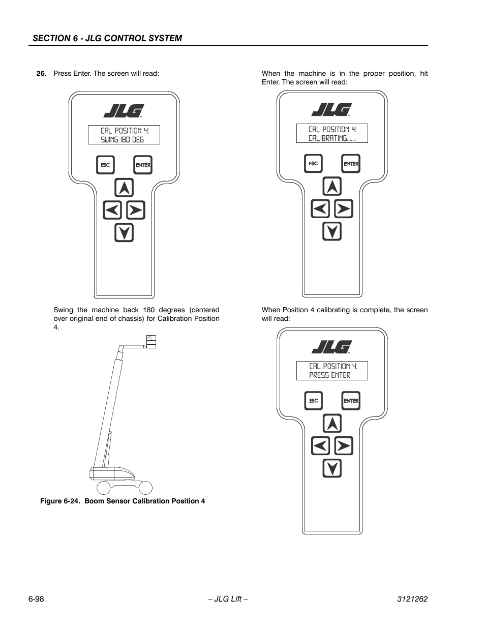 Boom sensor calibration position 4 -98 | JLG 1500SJ Service Manual User Manual | Page 550 / 628