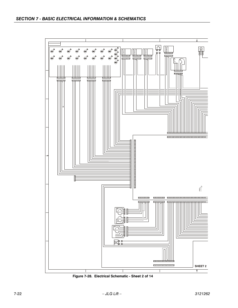 Electrical schematic - sheet 2 of 14 -22, Sheet 2 | JLG 1500SJ Service Manual User Manual | Page 602 / 628