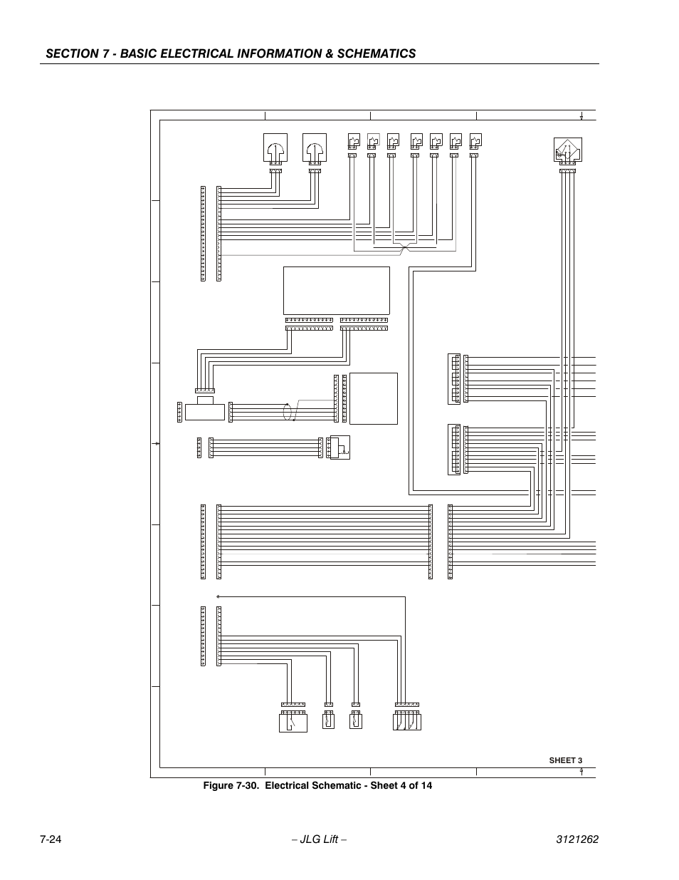 Electrical schematic - sheet 4 of 14 -24, Sheet 3 | JLG 1500SJ Service Manual User Manual | Page 604 / 628