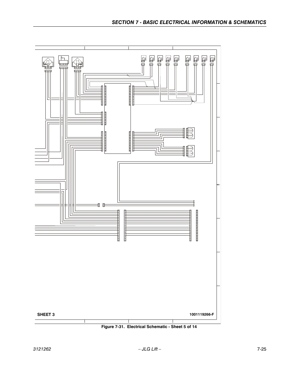 Electrical schematic - sheet 5 of 14 -25, Platform and jib, Jib control module | JLG 1500SJ Service Manual User Manual | Page 605 / 628