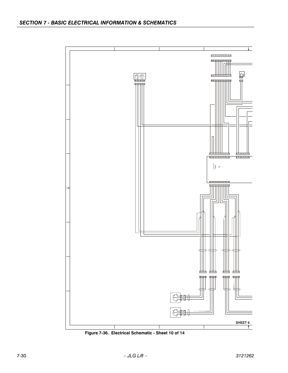 Electrical schematic - sheet 10 of 14 -30, Sheet 6, Chassis module | JLG 1500SJ Service Manual User Manual | Page 610 / 628