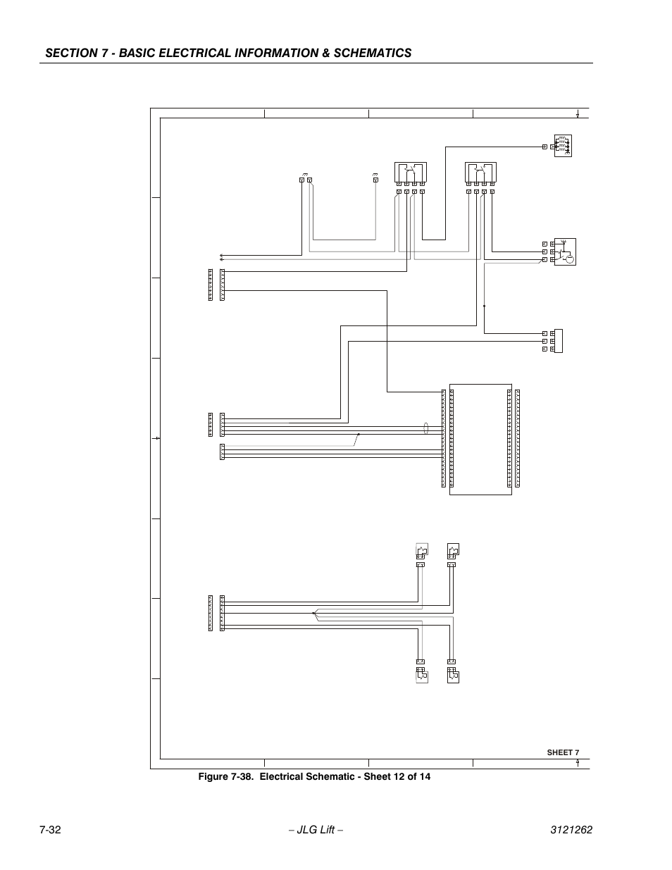 Electrical schematic - sheet 12 of 14 -32, Deutz engine, Sheet 7 | JLG 1500SJ Service Manual User Manual | Page 612 / 628