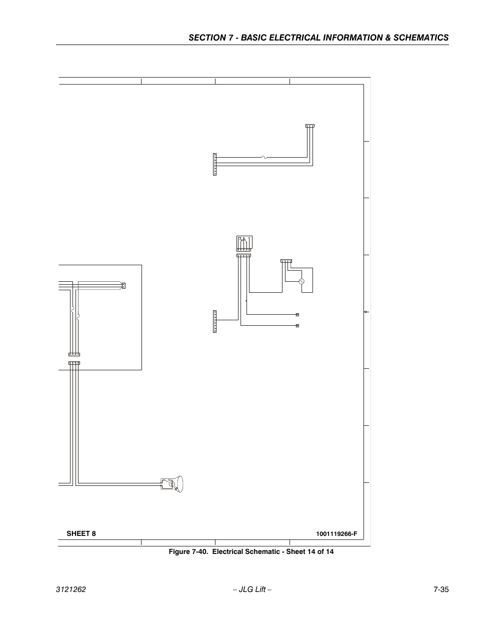 Electrical schematic - sheet 14 of 14 -35, Accessories, Platform work lights (option) | JLG 1500SJ Service Manual User Manual | Page 615 / 628
