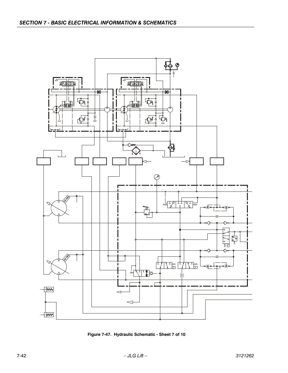 Hydraulic schematic - sheet 7 of 10 -42, Rear axle | JLG 1500SJ Service Manual User Manual | Page 622 / 628