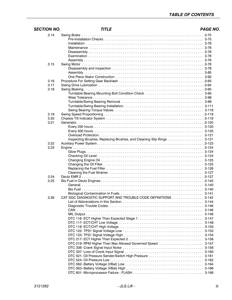 JLG 1500SJ Service Manual User Manual | Page 7 / 628