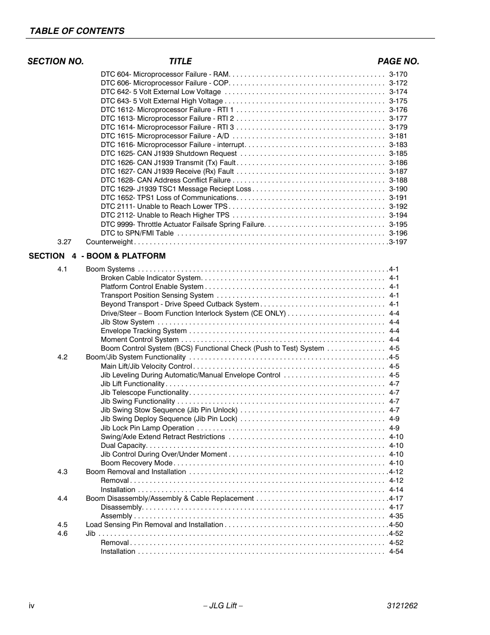 JLG 1500SJ Service Manual User Manual | Page 8 / 628