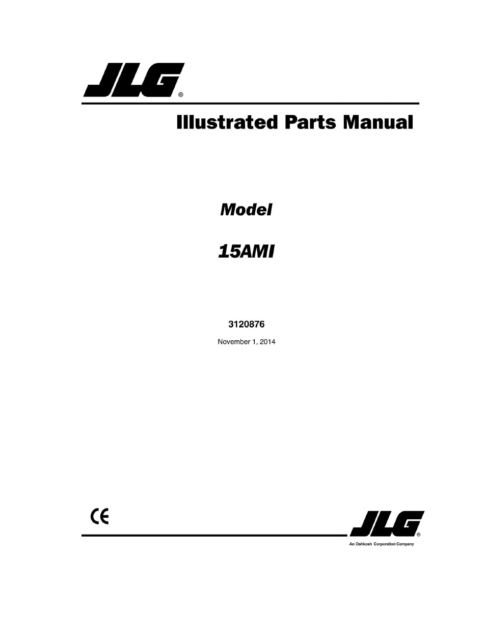 JLG 15AMI (3120876-2014) Parts Manual User Manual | 130 pages