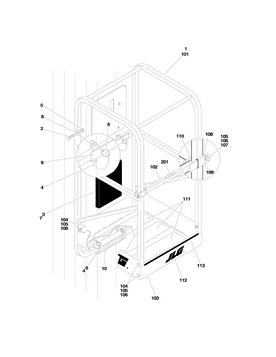 Figure 4-2. quick-change platform installation | JLG 15AMI (3120876-2014) Parts Manual User Manual | Page 74 / 130