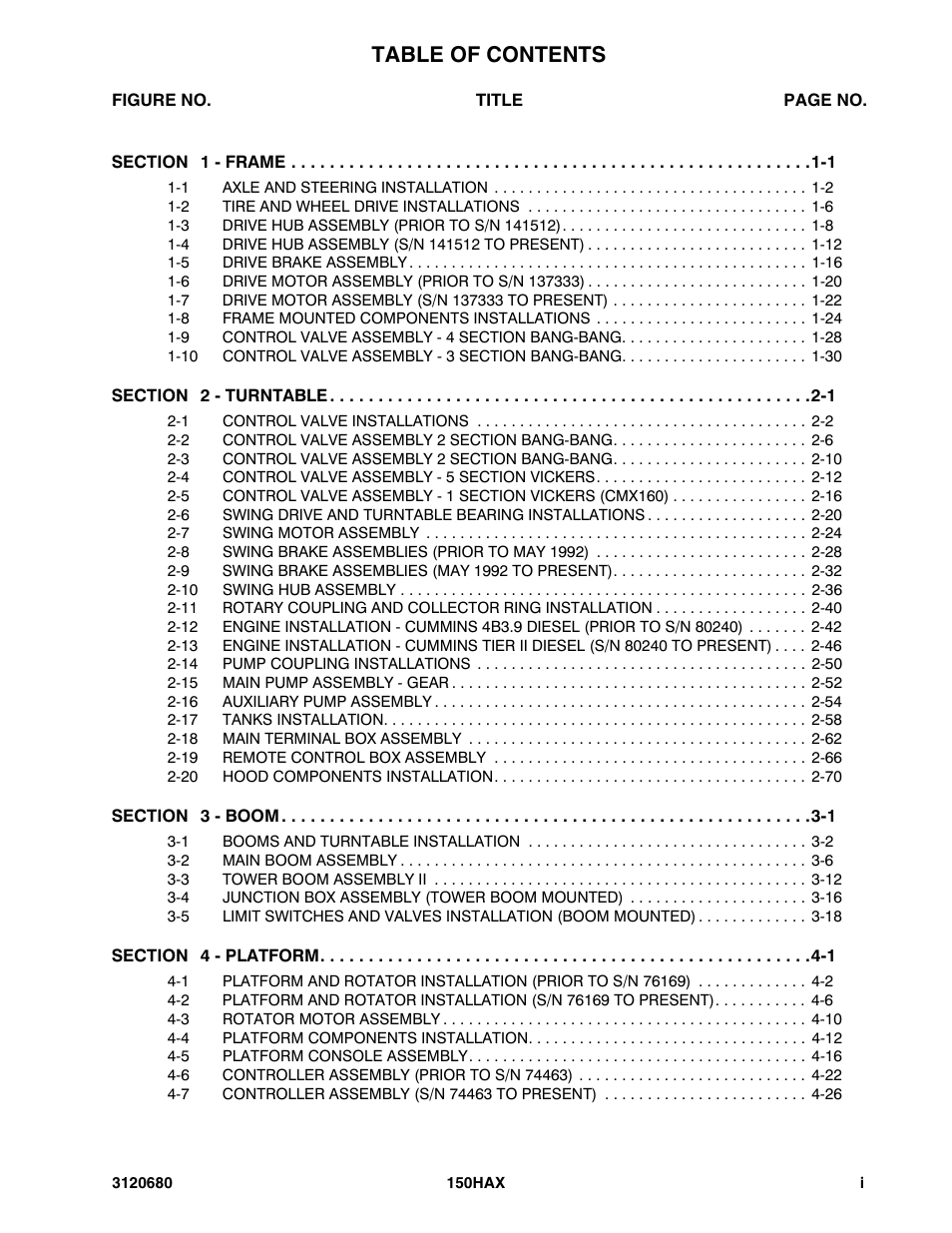 JLG 150HAX ANSI Parts Manual User Manual | Page 5 / 238