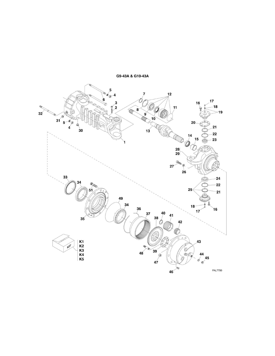 Figure 5-9. hub reduction g9-43a & g10-43a | JLG G6-42A Parts Manual User Manual | Page 146 / 478