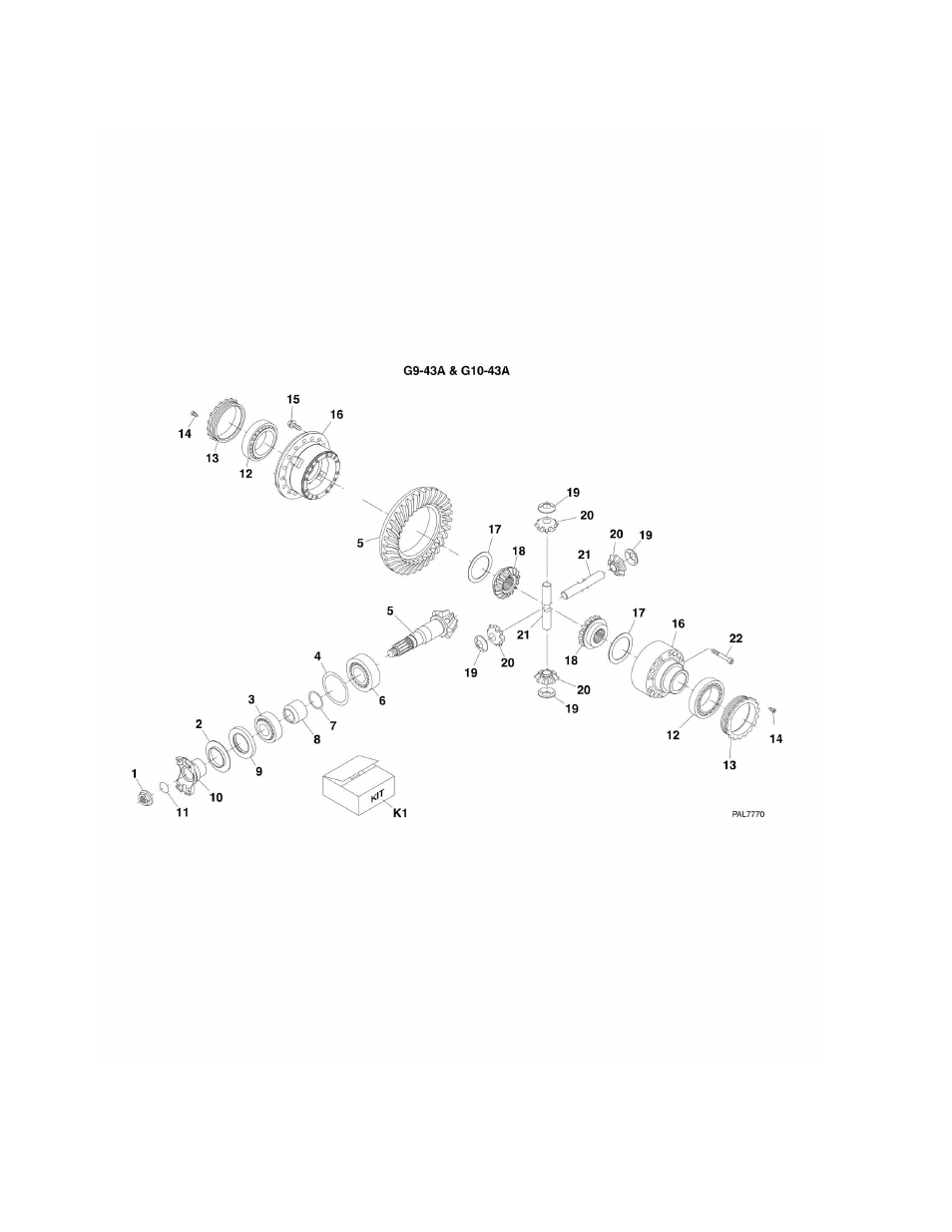 Figure 5-16. differential g9-43a & g10-43a | JLG G6-42A Parts Manual User Manual | Page 162 / 478