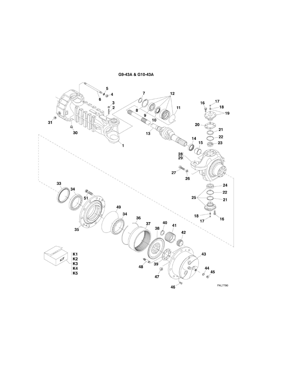 Figure 5-18. hub reduction g9-43a & g10-43a | JLG G6-42A Parts Manual User Manual | Page 168 / 478