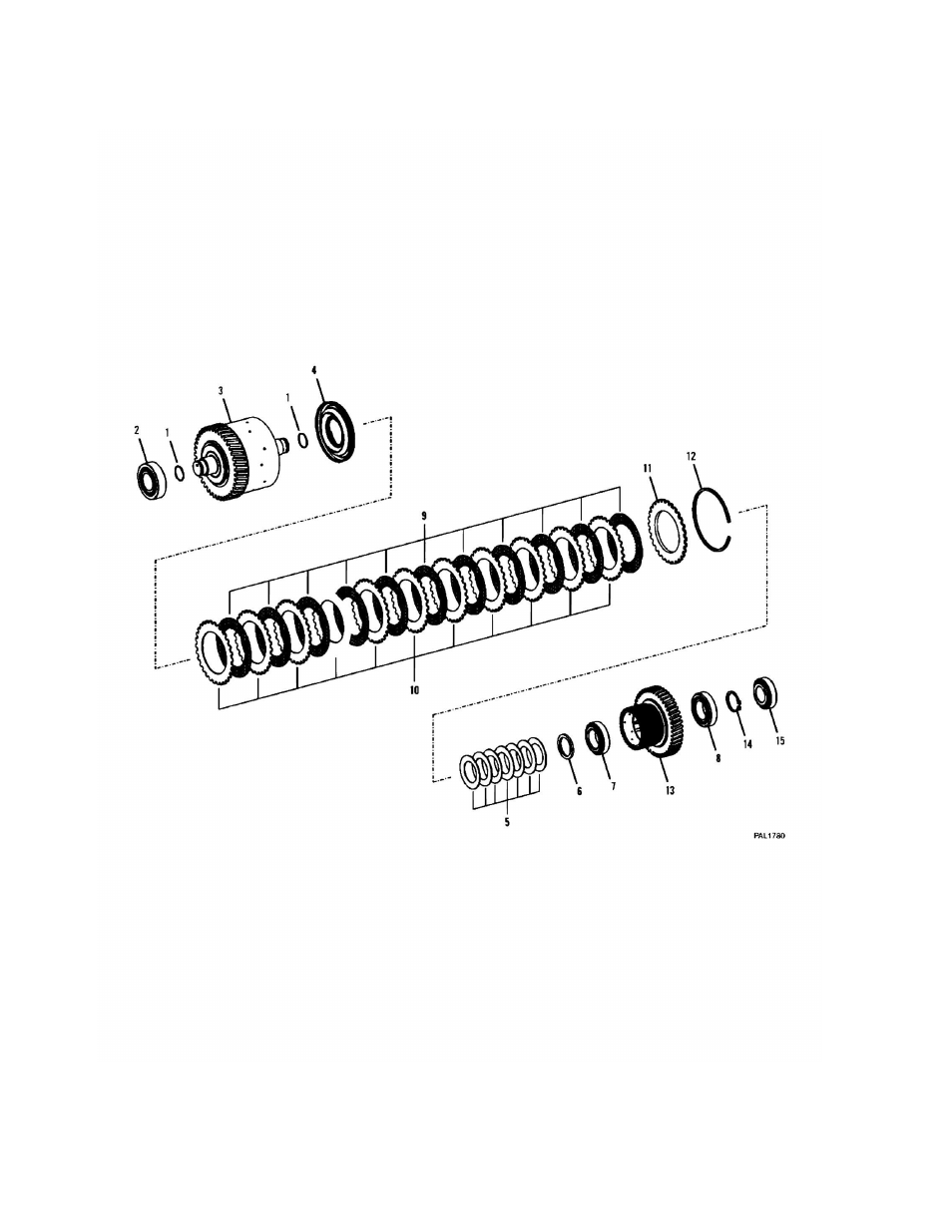 Figure 5-24. zf transmission - forward gear group | JLG G6-42A Parts Manual User Manual | Page 182 / 478