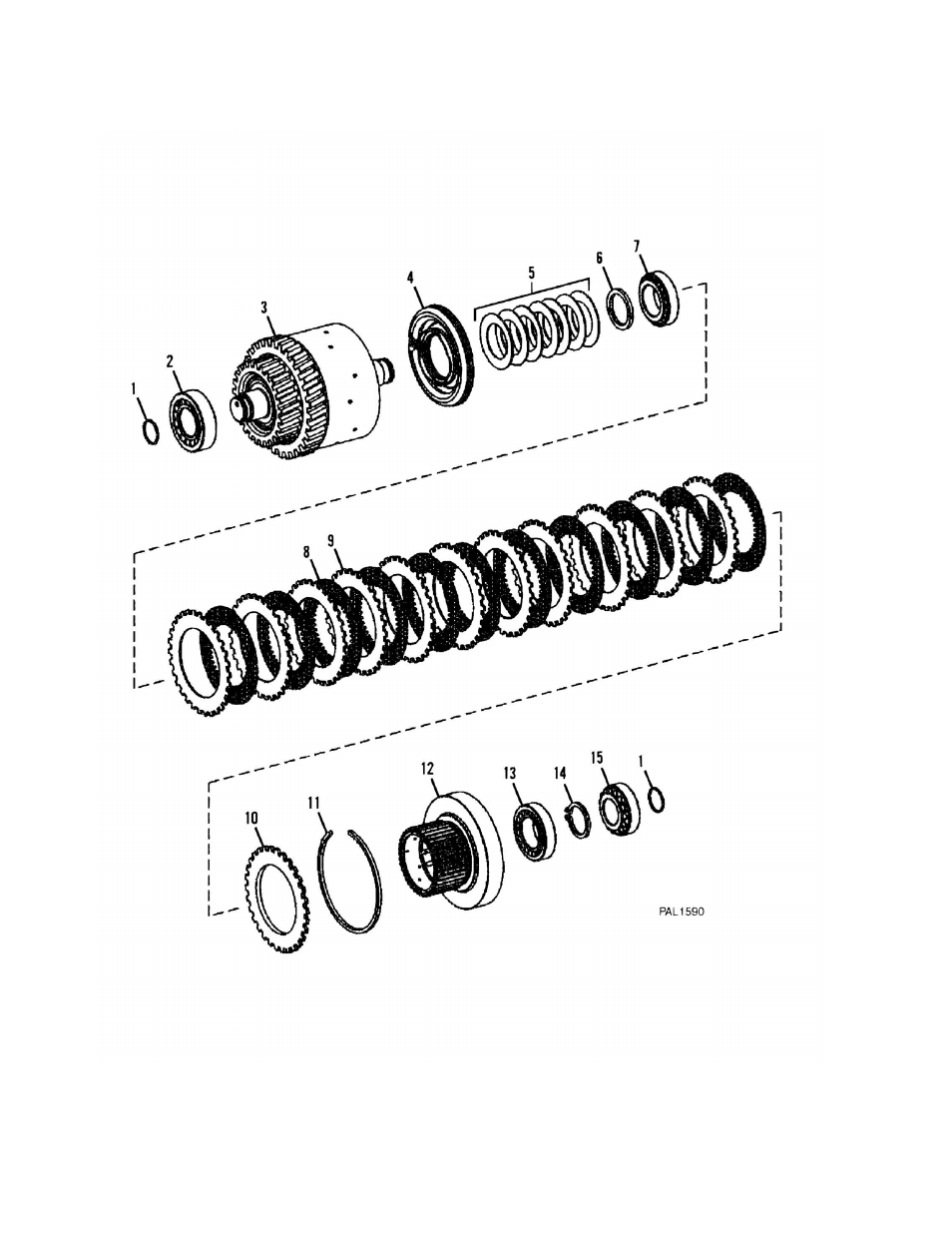 Figure 5-25. zf transmission - reverse gear group | JLG G6-42A Parts Manual User Manual | Page 184 / 478