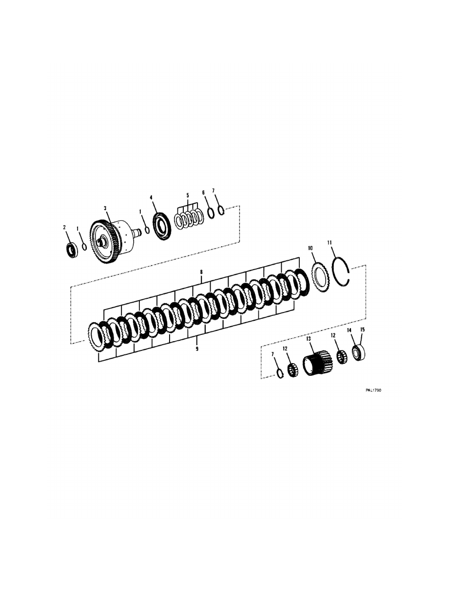 Figure 5-26. zf transmission - 1st shaft group | JLG G6-42A Parts Manual User Manual | Page 186 / 478