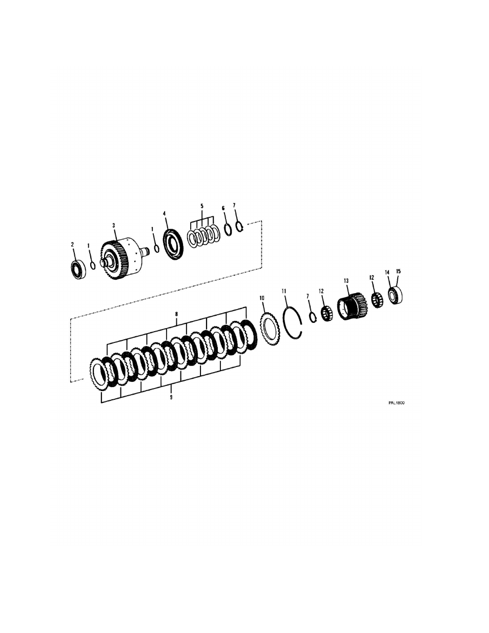Figure 5-27. zf transmission - 2nd shaft group | JLG G6-42A Parts Manual User Manual | Page 188 / 478