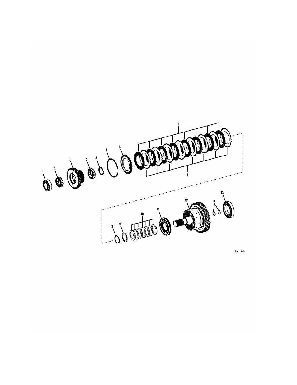 Figure 5-28. zf transmission - 3rd shaft group | JLG G6-42A Parts Manual User Manual | Page 190 / 478
