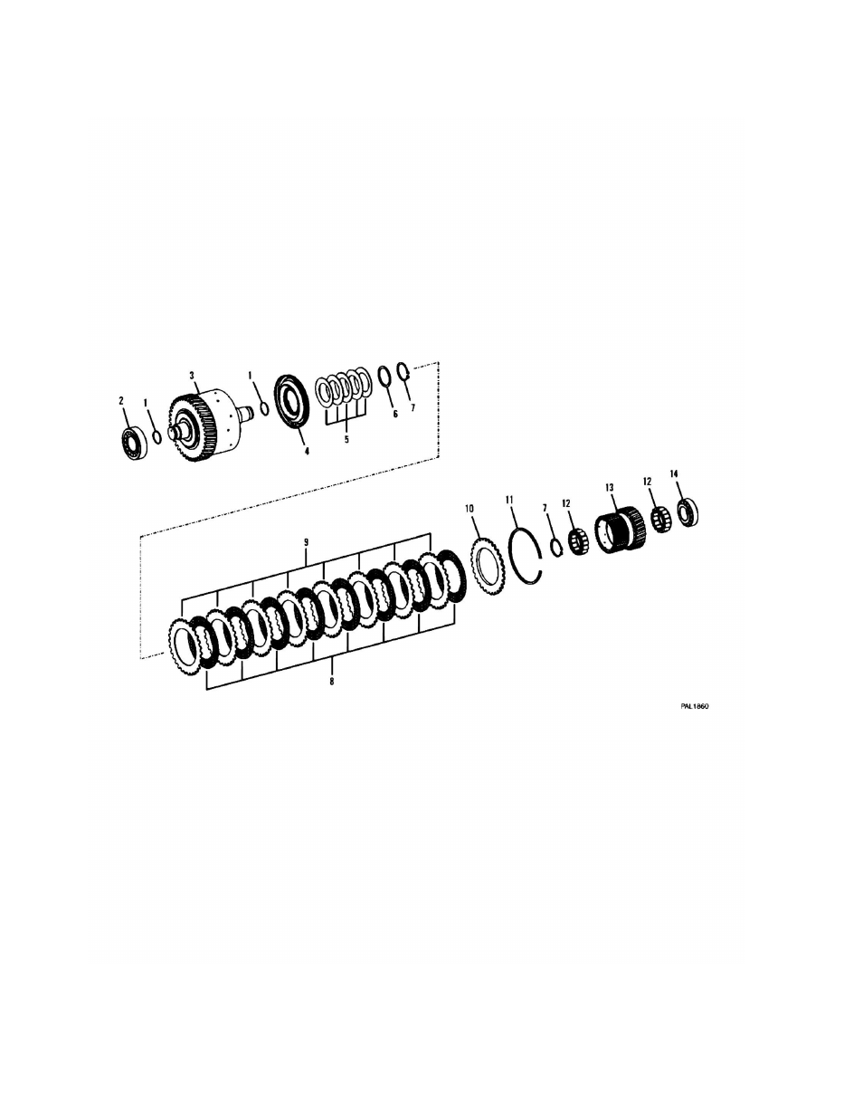 Figure 5-29. zf transmission - 4th shaft group | JLG G6-42A Parts Manual User Manual | Page 192 / 478