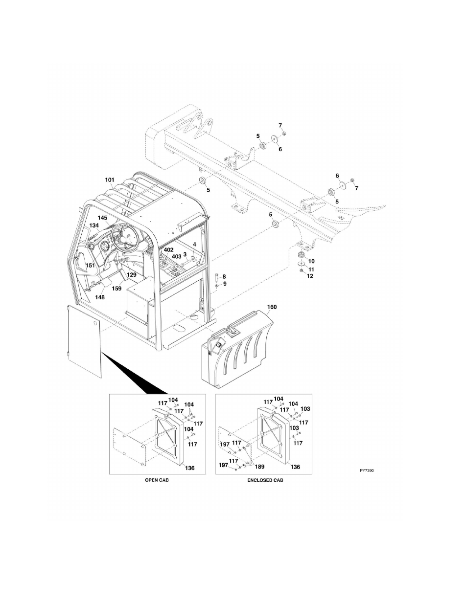 Figure 6-1. cab installation | JLG G6-42A Parts Manual User Manual | Page 212 / 478