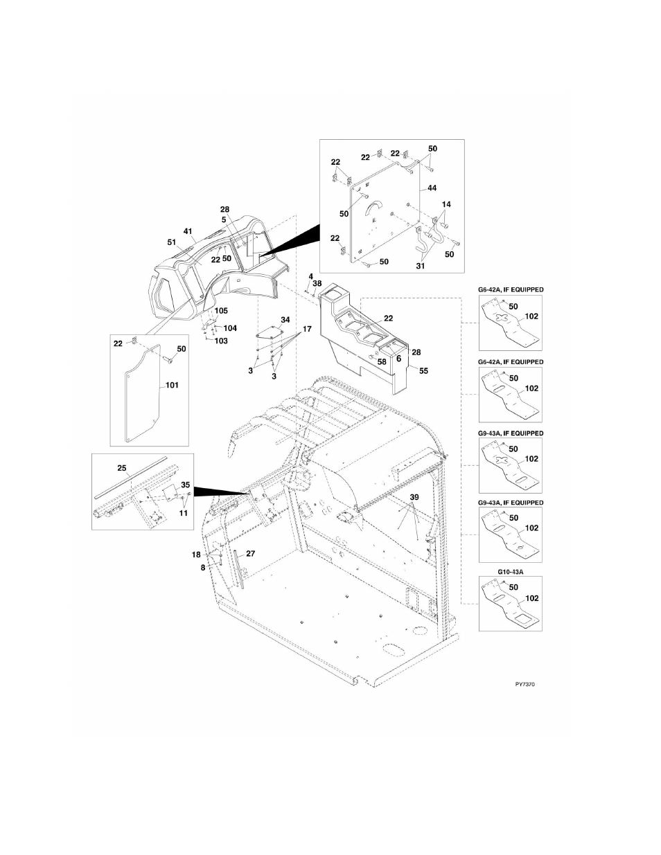 Figure 6-4. cab interior | JLG G6-42A Parts Manual User Manual | Page 222 / 478