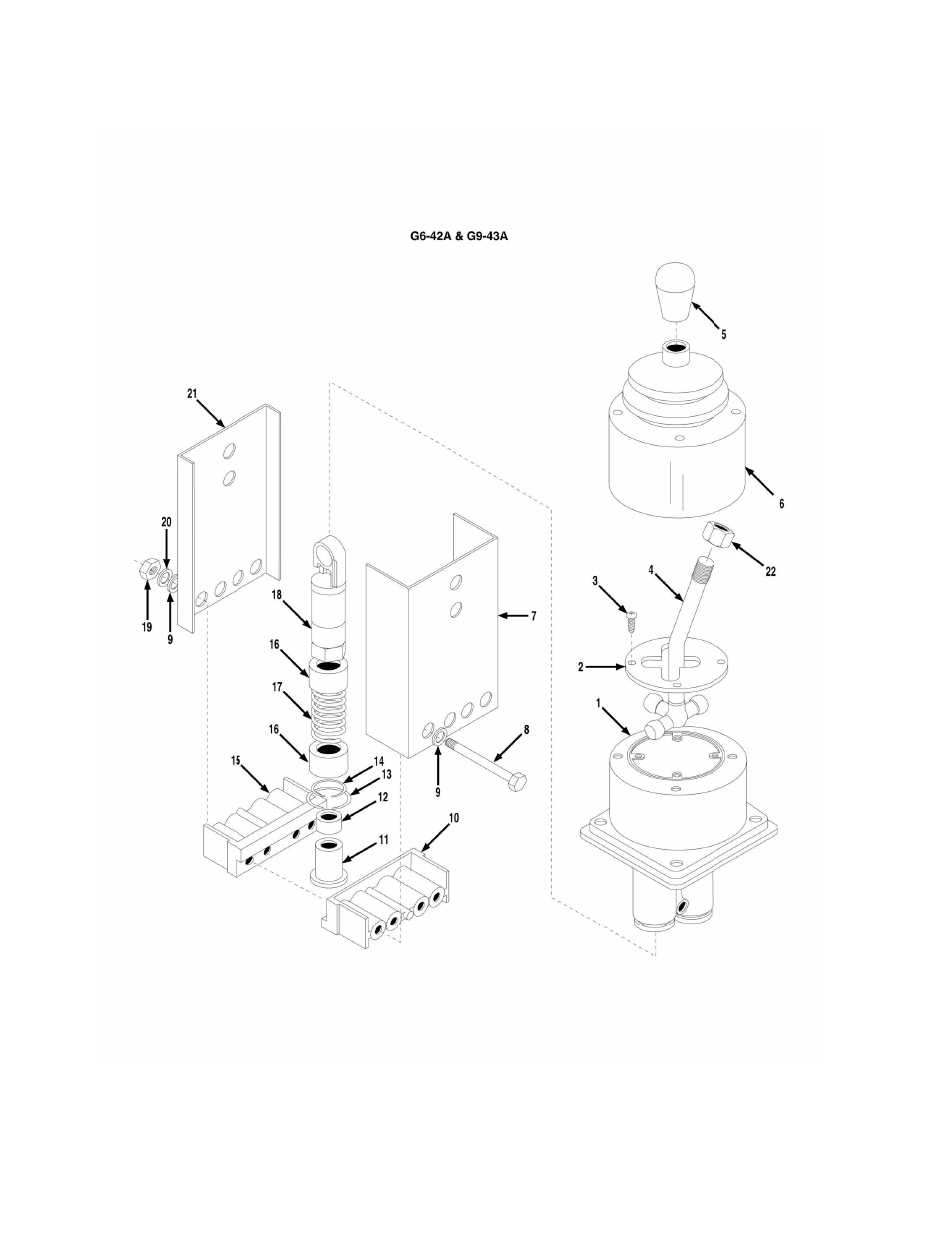 Figure 7-8. tilt and frame level joystick assembly | JLG G6-42A Parts Manual User Manual | Page 252 / 478