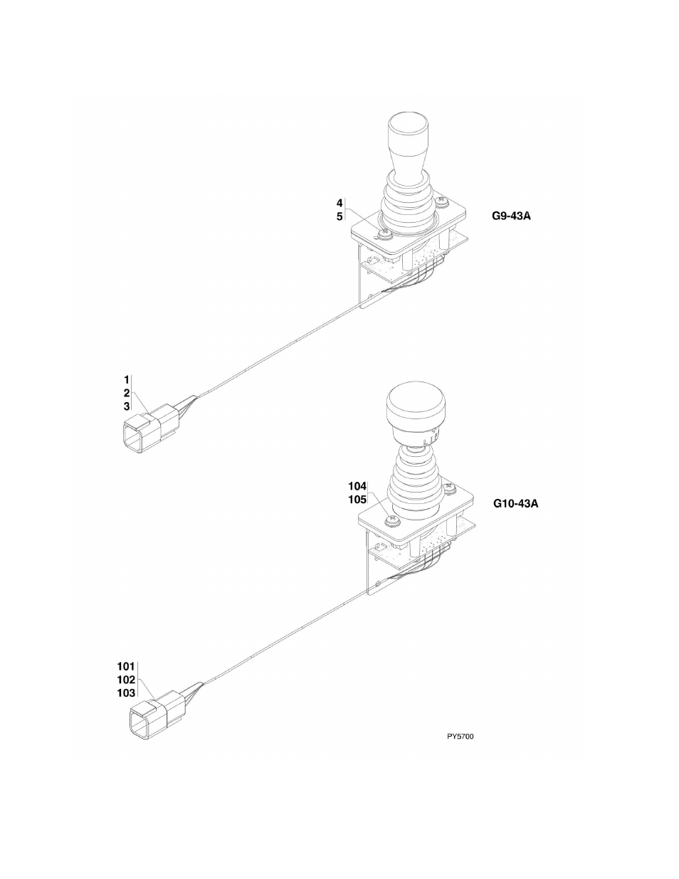 Figure 7-12. electric auxiliary hydraulic joystick | JLG G6-42A Parts Manual User Manual | Page 260 / 478