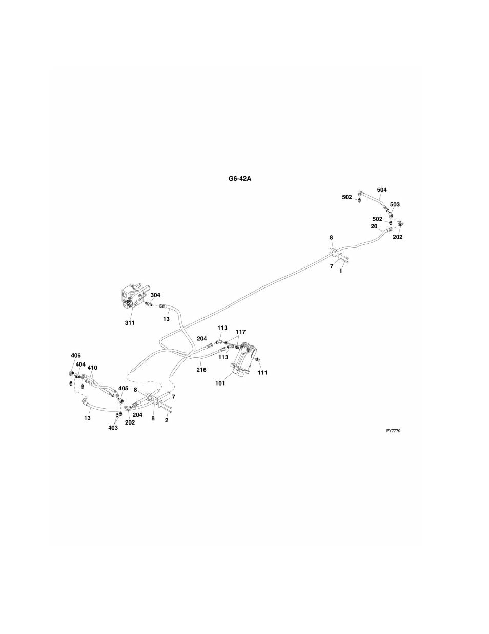 Figure 8-6. service brake circuit g6-42a | JLG G6-42A Parts Manual User Manual | Page 284 / 478