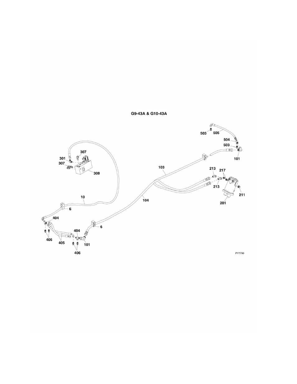 Figure 8-7. service brake circuit g9-43a & g10-43a | JLG G6-42A Parts Manual User Manual | Page 286 / 478