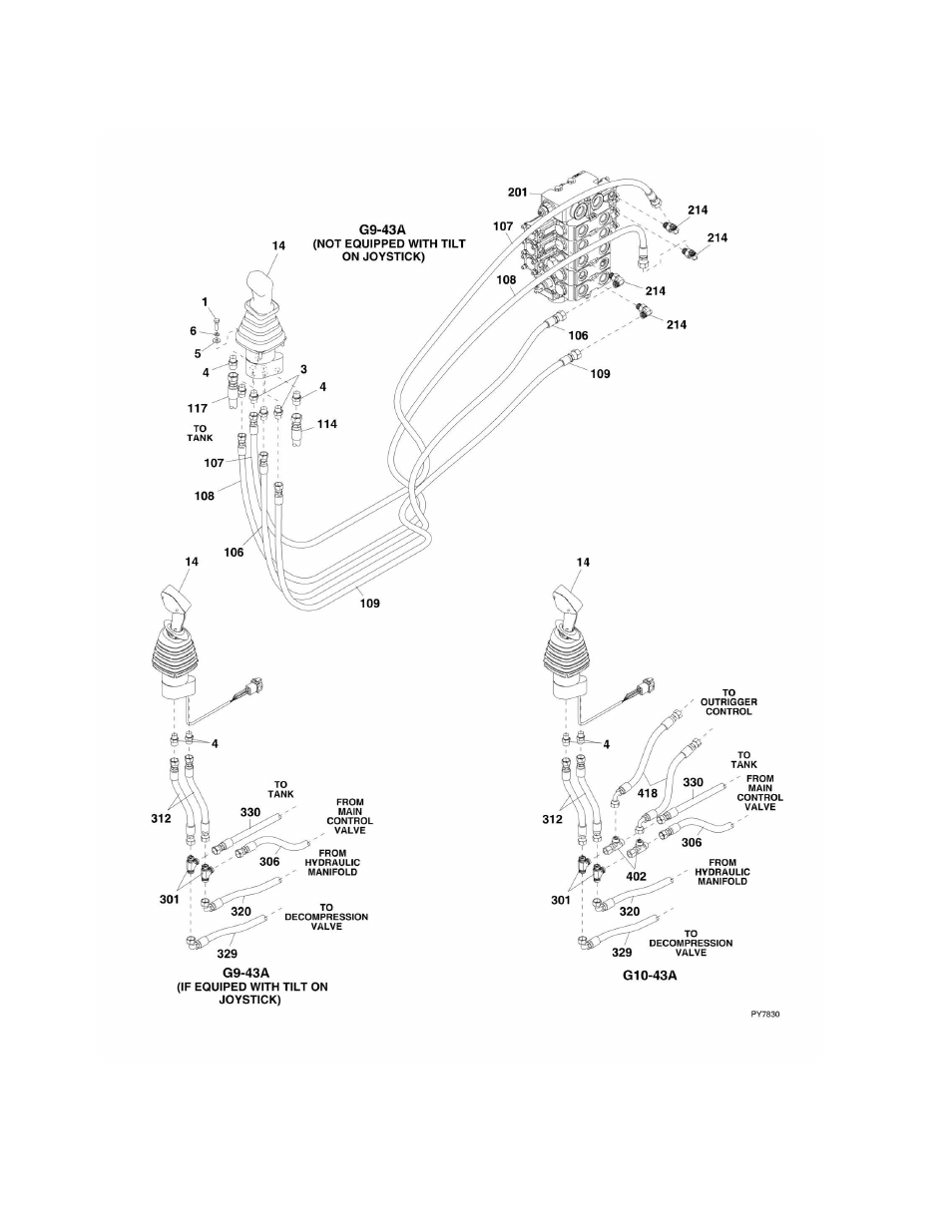 Figure 8-9. boom joystick circuit g9-43a & g10-43a | JLG G6-42A Parts Manual User Manual | Page 290 / 478