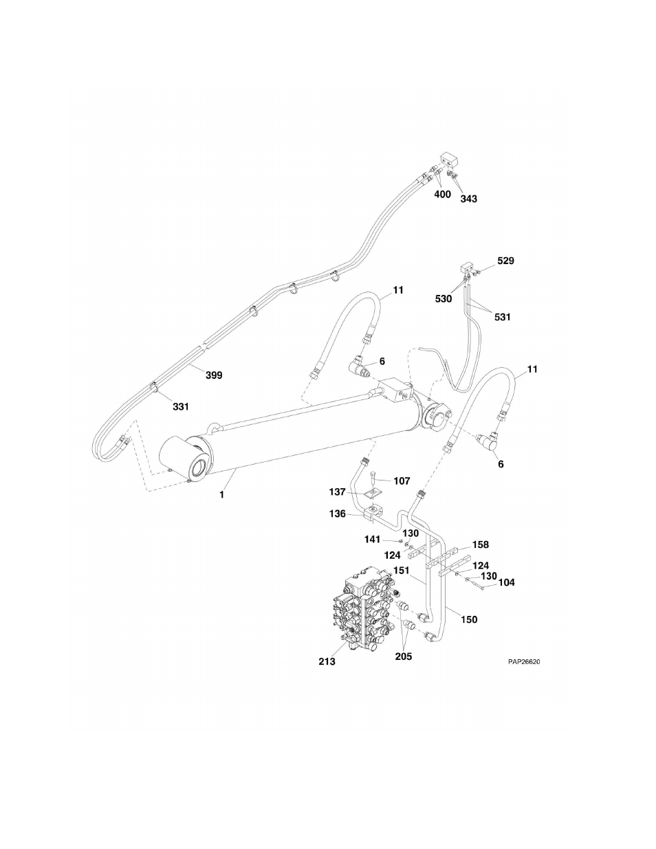 Figure 8-11. lift cylinder circuit | JLG G6-42A Parts Manual User Manual | Page 294 / 478