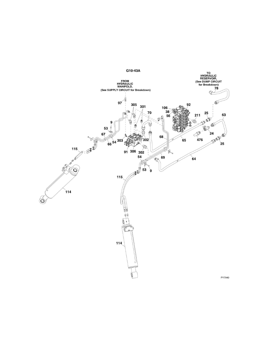 Figure 8-19. outrigger circuit | JLG G6-42A Parts Manual User Manual | Page 310 / 478