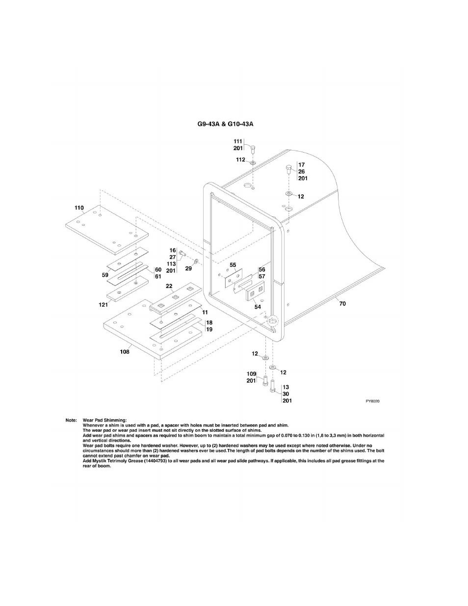 Figure 2-3. first boom section g9-43a & g10-43a | JLG G6-42A Parts Manual User Manual | Page 34 / 478