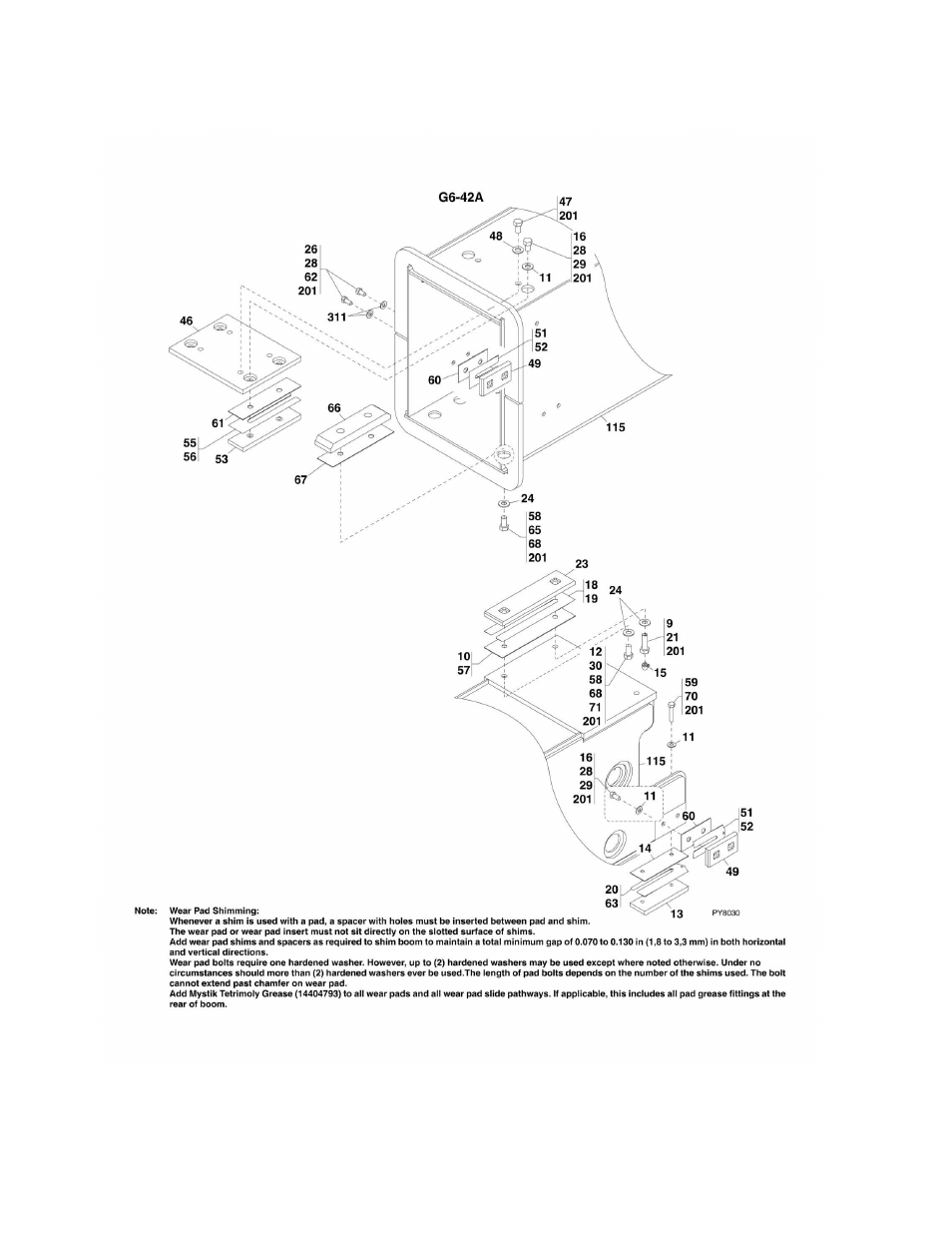 Figure 2-4. second boom section g6-42a | JLG G6-42A Parts Manual User Manual | Page 36 / 478