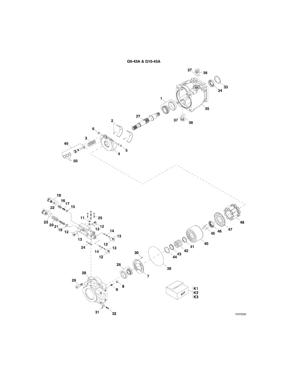 Figure 9-26. hydraulic pump g9-43a & g10-43a | JLG G6-42A Parts Manual User Manual | Page 368 / 478