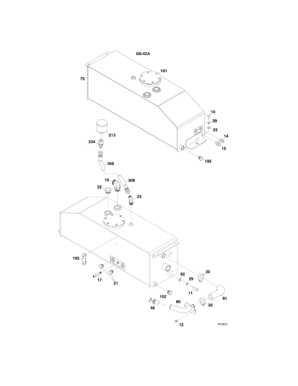Figure 9-27. hydraulic tank g6-42a | JLG G6-42A Parts Manual User Manual | Page 372 / 478