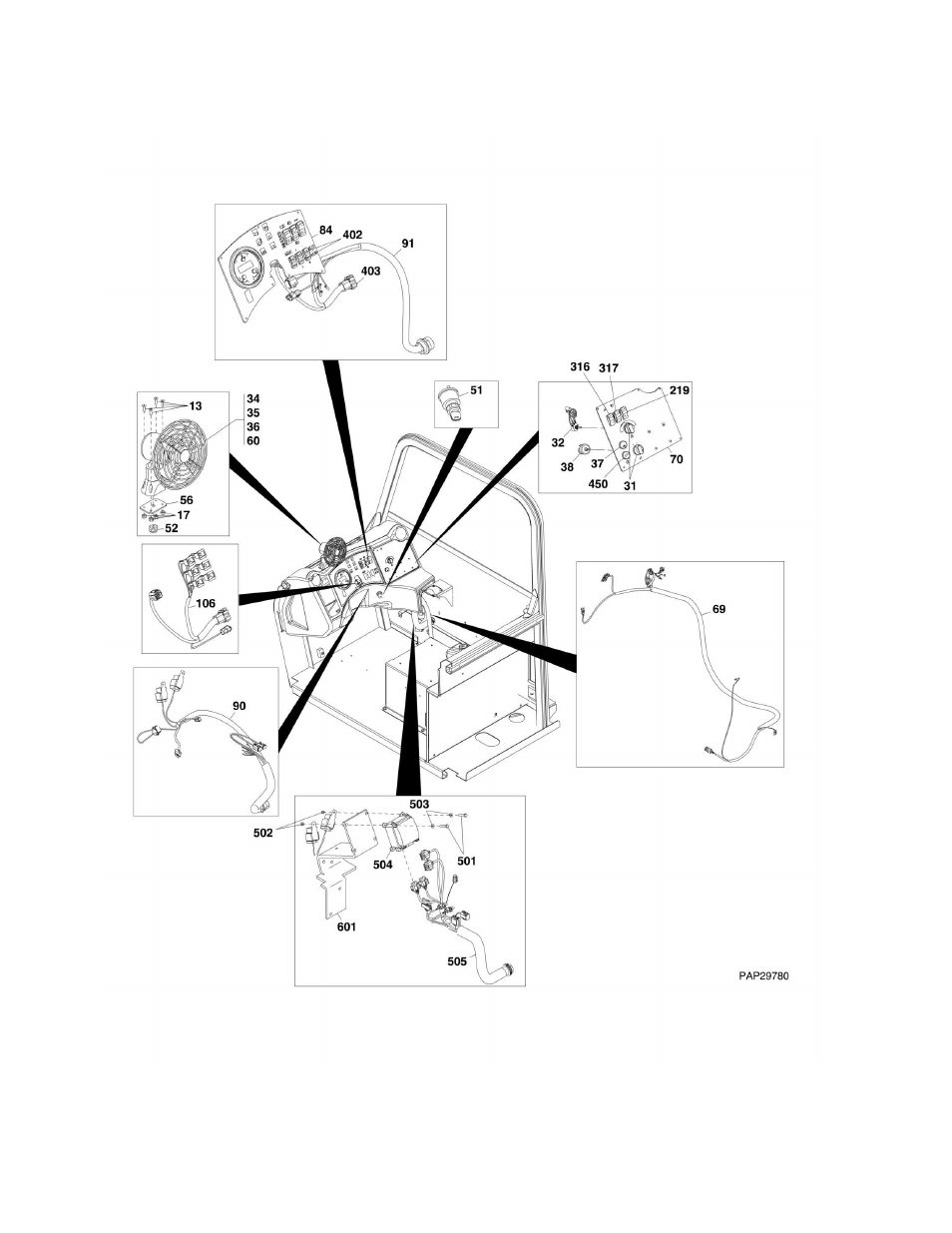 Figure 10-5. cab electrical installation | JLG G6-42A Parts Manual User Manual | Page 404 / 478