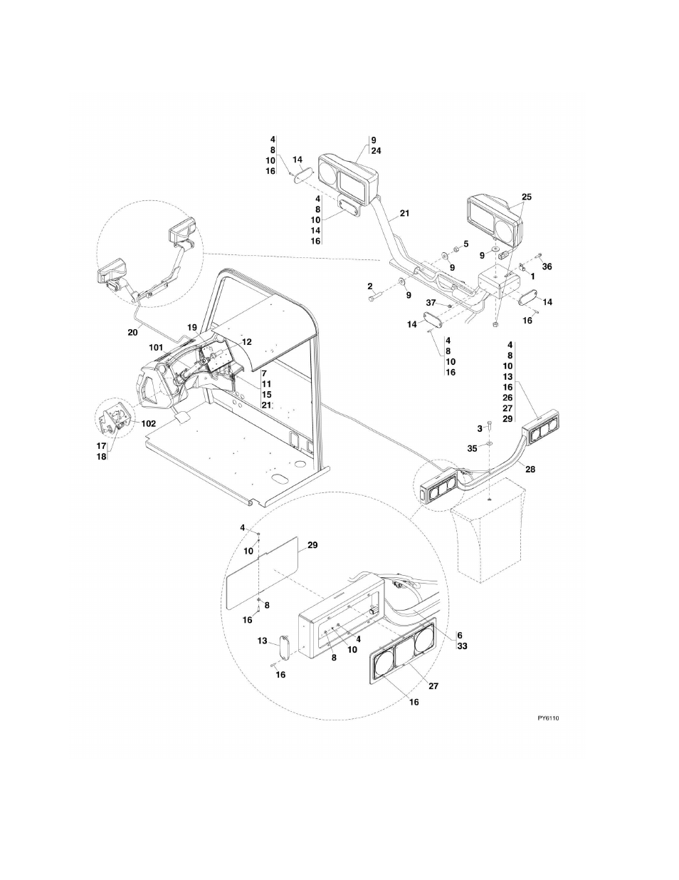Figure 10-8. road lights installation | JLG G6-42A Parts Manual User Manual | Page 412 / 478