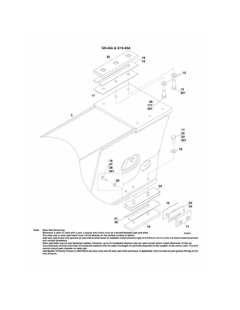 Figure 2-7. third boom section g9-43a & g10-43a | JLG G6-42A Parts Manual User Manual | Page 44 / 478