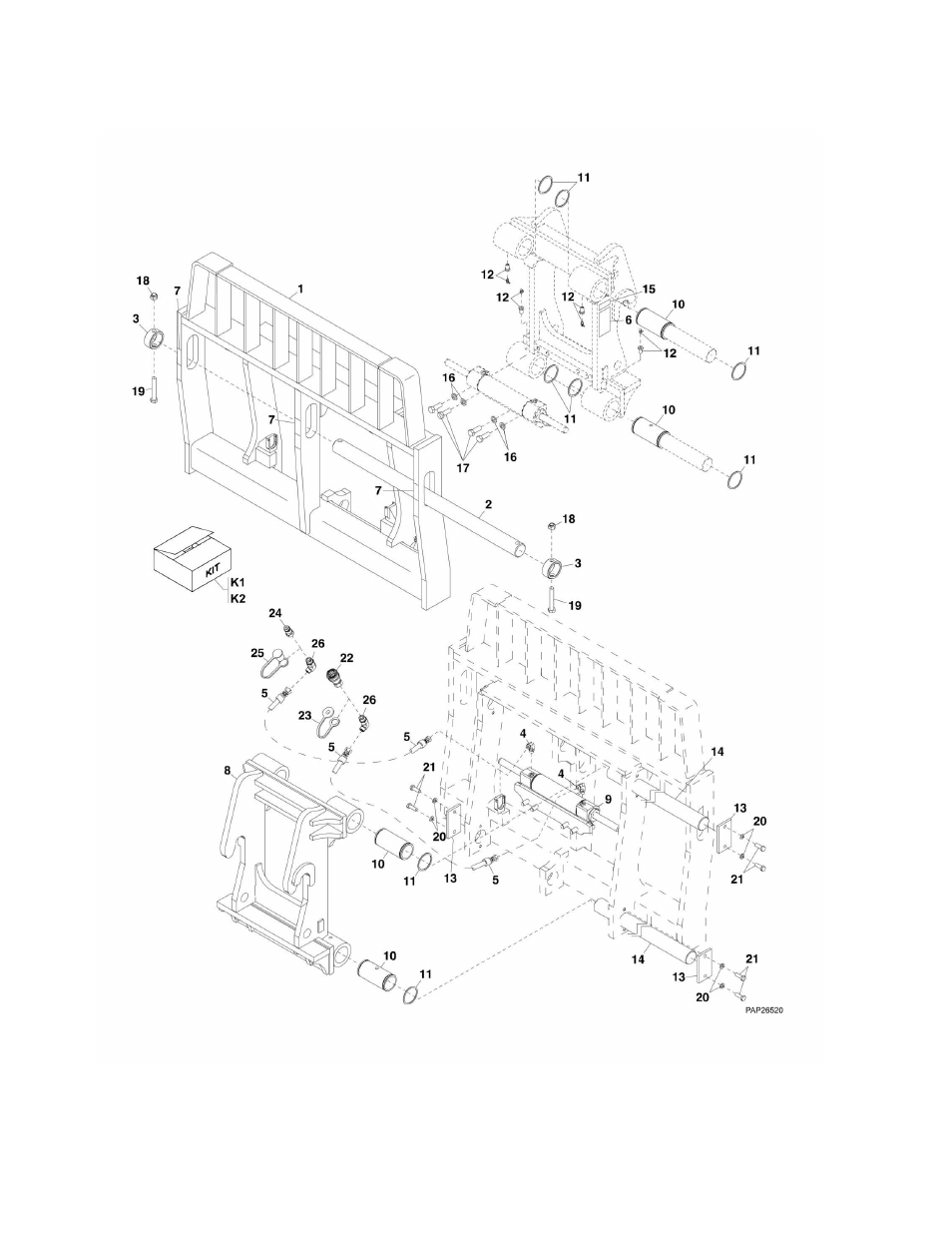 Figure 3-4. 50in side shift carriage | JLG G6-42A Parts Manual User Manual | Page 64 / 478