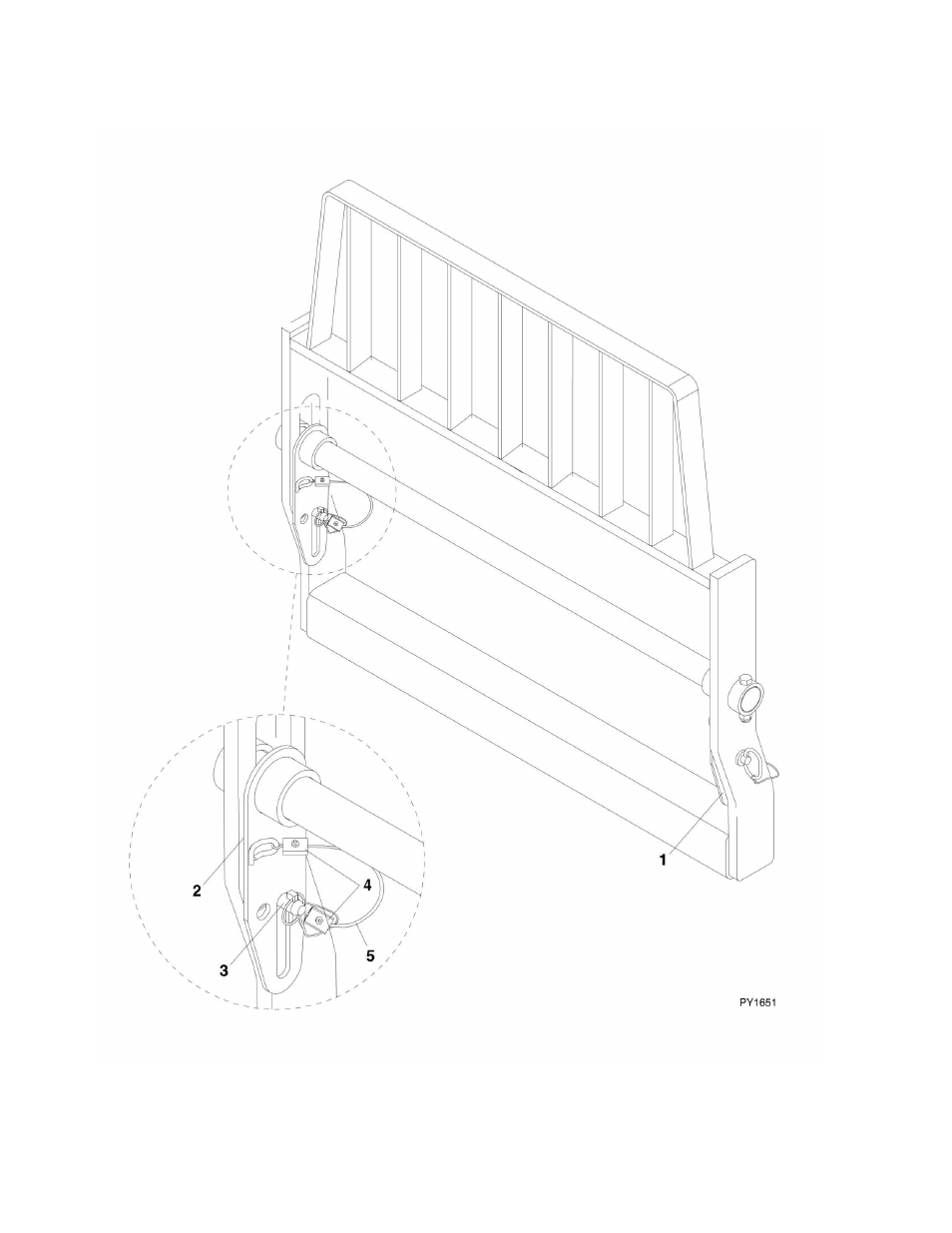 Figure 3-11. fork pin lock installation | JLG G6-42A Parts Manual User Manual | Page 78 / 478