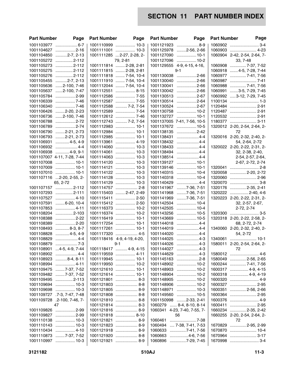 JLG 510AJ Parts Manual User Manual | Page 325 / 336
