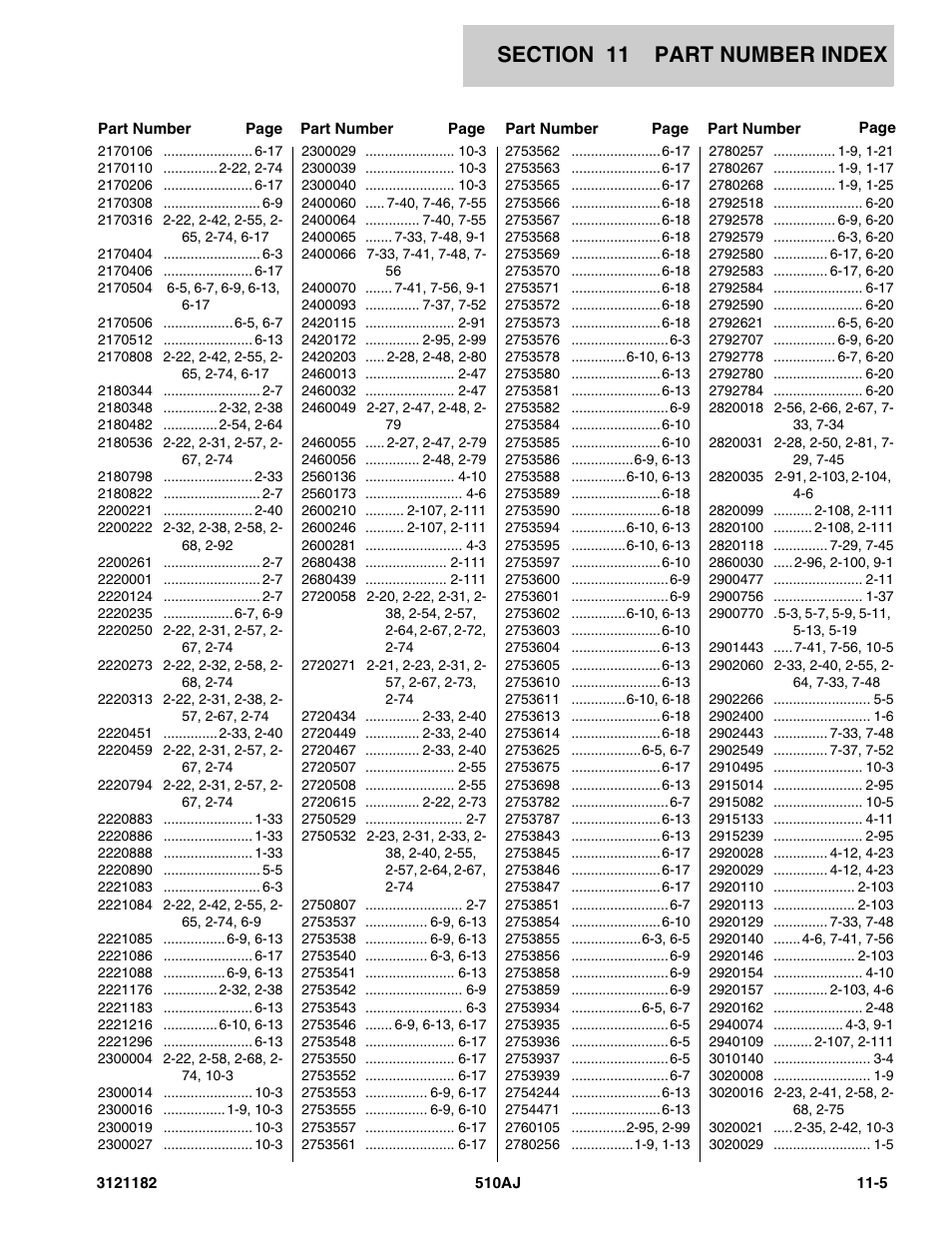 JLG 510AJ Parts Manual User Manual | Page 327 / 336