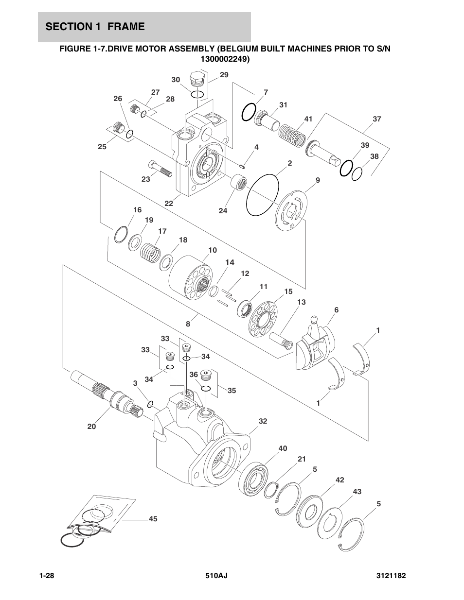S/n 1300002249) -28 | JLG 510AJ Parts Manual User Manual | Page 36 / 336