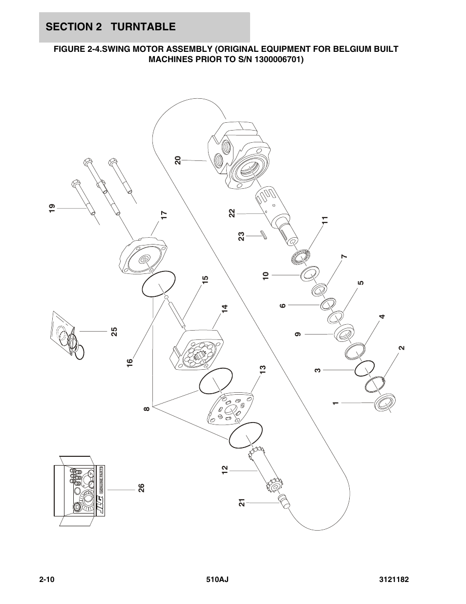 Machines prior to s/n 1300006701) -10 | JLG 510AJ Parts Manual User Manual | Page 56 / 336