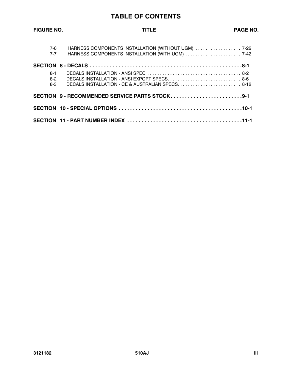 JLG 510AJ Parts Manual User Manual | Page 7 / 336