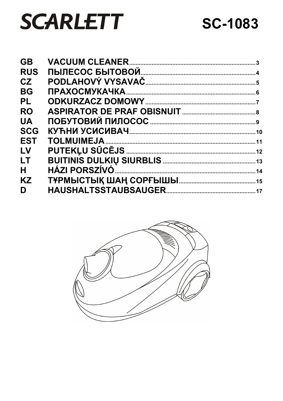 Scarlett SC-1083 User Manual | 18 pages