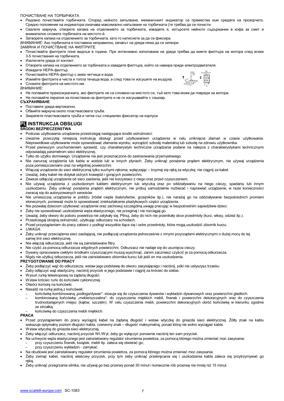 Pl instrukcja obs ugi | Scarlett SC-1083 User Manual | Page 7 / 18