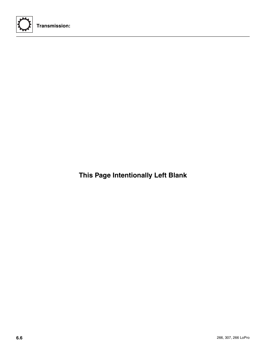 This page intentionally left blank | JLG 266 LoPro Service Manual User Manual | Page 60 / 126