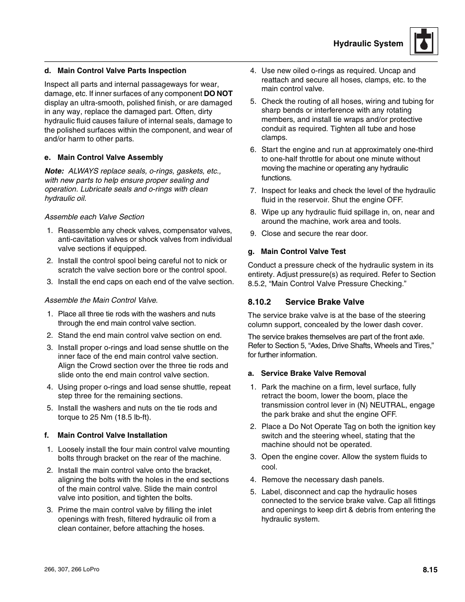 Service brake valve | JLG 266 LoPro Service Manual User Manual | Page 85 / 126